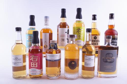 TWELVE BOTTLES WHISKY