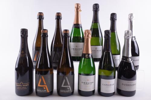 TWELVE BOTTLES ENGLISH SPARKLING WINE