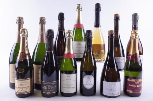 TWELVE BOTTLES FRENCH SPARKLING WINE AND ONE CAVA