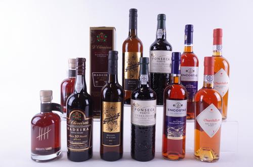 TWELVE BOTTLES DESSERT WINE AND PORT