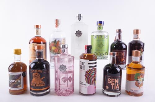 TWELVE BOTTLES VARIOUS SPIRIT ALTERNATIVES