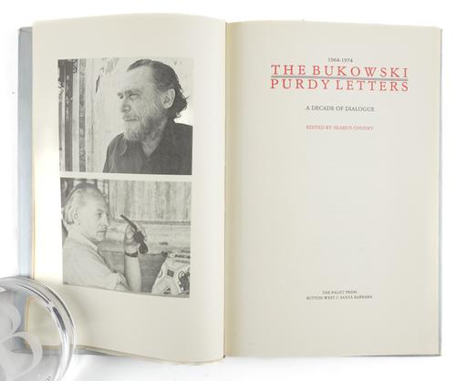 BUKOWSKI, Charles (1920-94) & Al PURDY (1918-2000). The Bukowski Purdy Letters. 1964-1974. The Paget Press, 1983, 8vo, boards. FIRST EDITION. COPY "D" OF 26 SIGNED BY BOTH POETS, WITH AN ORIGINAL PASTEL BY BUKOWSKI AND HOLOGRAPH POEM BY PURDY. RARE.
