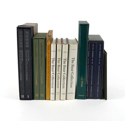 CHINESE AND JAPANESE ART, MISCELLANY - Chinese Porcelain. The S. C. Ko Tianminlou Collection, Hong Kong, 1987, 2 volumes, 4to, coloured plates, original dark blue silk boards, slipcase. FIRST EDITION. With 9 other works in 12 volumes. (14)