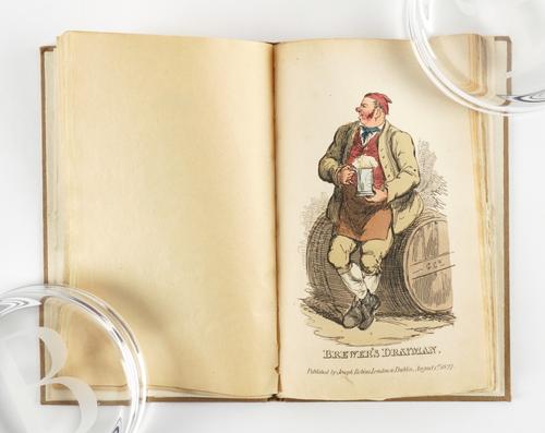 CRUIKSHANK, George (1792-1878) & Robert (1789-1856). London Characters, London, 1827 [but compiled in 1906], 12mo, 24 hand-coloured plates, later paper boards (see note below). With 5 ORIGINAL DRAWINGS BY GEORGE CRUIKSHANK.