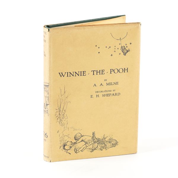 MILNE, A. A. (1882-1956). Winnie-the-Pooh, London, 1926, 8vo, half title, illustrations by E. H. Shepard, some full-page, original green pictorial cloth gilt, dust-jacket. AN EXCEPTIONALLY FINE COPY OF THE FIRST EDITION.