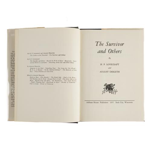 LOVECRAFT, H. P. (1890-1937) & August DERLETH (1909-71). The Survivor and Others, Sark City, Arkham House, 1957, 8vo, original black cloth gilt, dust-jacket. FIRST EDITION. Joshi p.190.