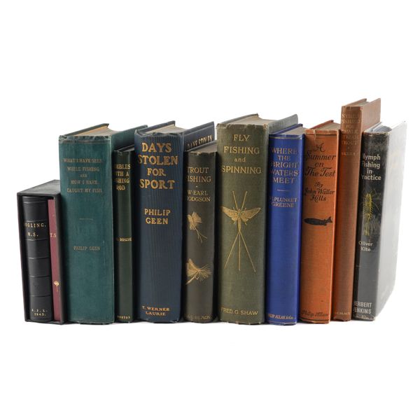 ANGLING - The Diary of A. J. Lane ... A Hitherto Unpublished Manuscript by A. J. Lane, Gentleman (1843), Ellesmere, 1995, 2 volumes, 12mo, printed text and facsimile manuscript, in common cloth slipcase. With 9 other books of related interest. (11)
