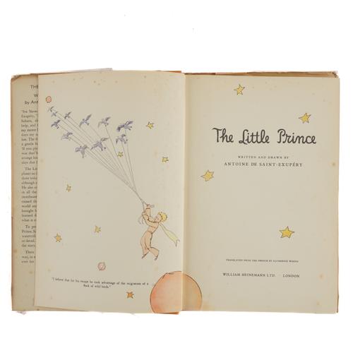 SAINT-EXUPÉRY, Antoine de (1900-44). The Little Prince, London, 1944, large 8vo, half title, coloured illustrations by the author, original pink pictorial cloth, dust-jacket. THE FIRST EDITION TO BE PRINTED IN THE U.K. RARE. With 4 other books. (5)