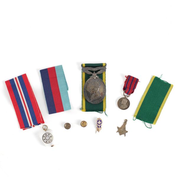 A TERRITORIAL EFFICIENCY MEDAL AND SIX FURTHER ITEMS (7)