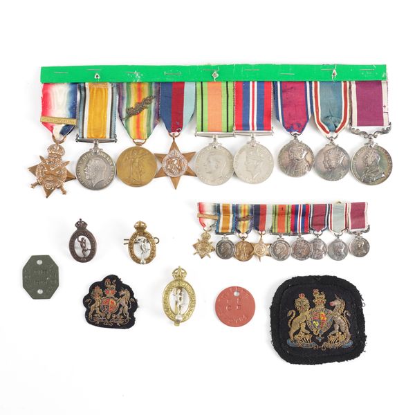 A GROUP OF NINE FIRST WORLD WAR AND LATER MEDALS