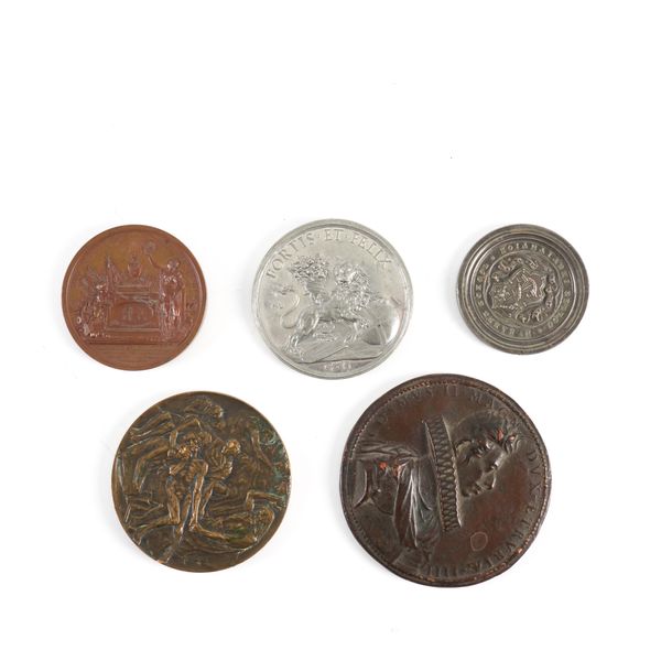 A GROUP OF FIVE MEDALLIONS (5)