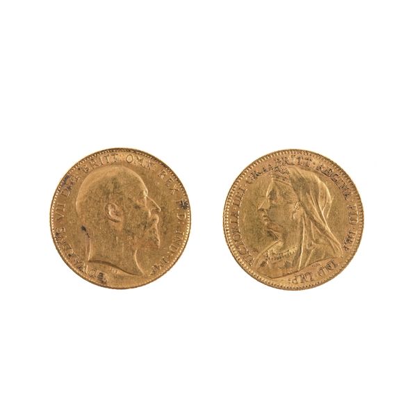 TWO HALF SOVEREIGNS (2)