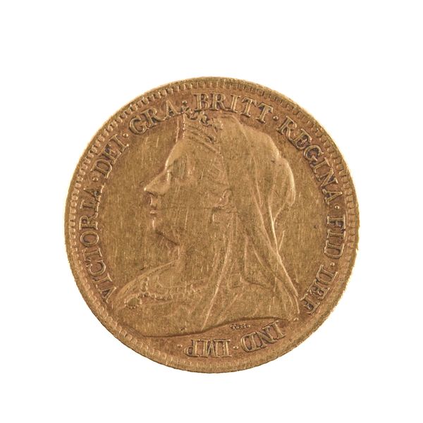 A VICTORIA OLD HEAD HALF SOVEREIGN