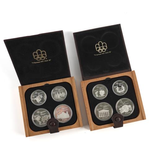 TWO CANADIAN SILVER FOUR COIN PROOF SETS (2)