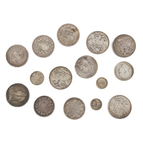 A GROUP OF BRITISH PRE-1920 SILVER COINAGE (15)