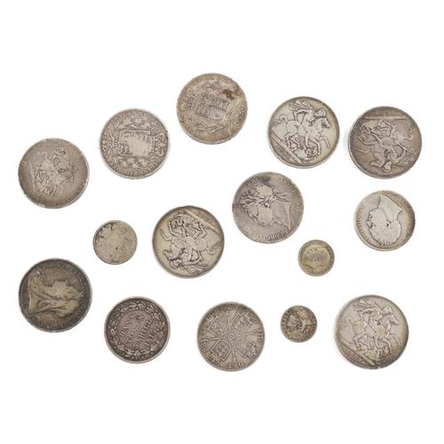A GROUP OF BRITISH PRE-1920 SILVER COINAGE (15)