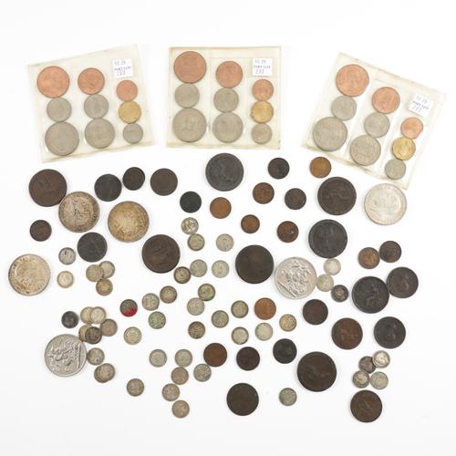 A GROUP OF MOSTLY BRITISH COINS AND A FEW TOKENS (QTY)