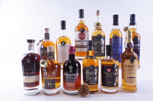 TWELVE BOTTLES WHISKY