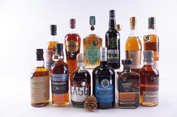 TWELVE BOTTLES SINGLE MALT SCOTCH WHISKY