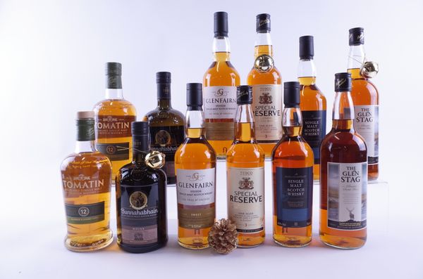 TWELVE BOTTLES SCOTCH WHISKY