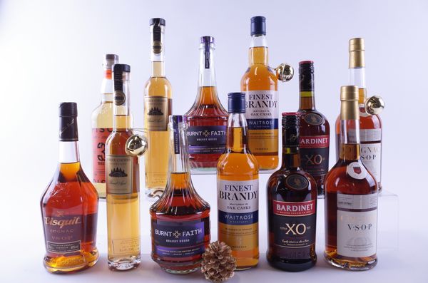 TWELVE BOTTLES BRANDY