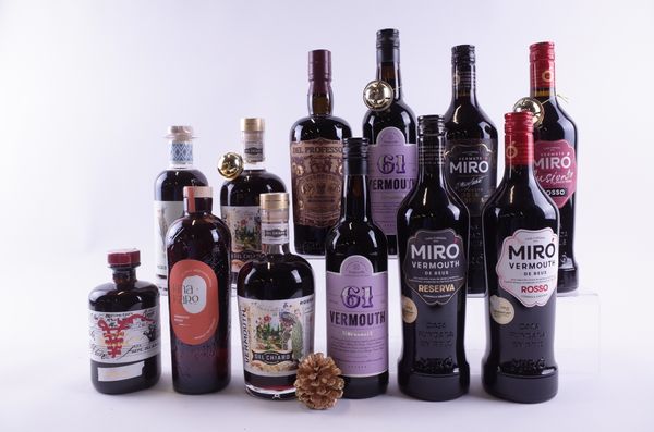 TWELVE BOTTLES RED VERMOUTH