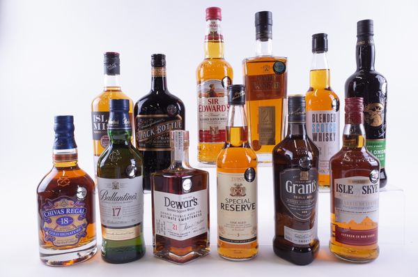 TWELVE BOTTLES BLENDED SCOTCH WHISKY