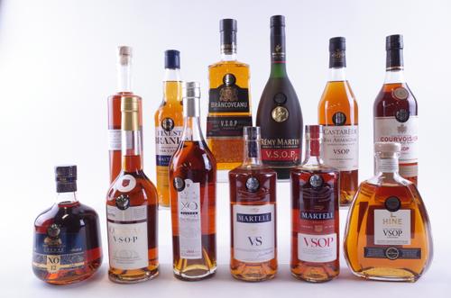 TWELVE BOTTLES COGNAC