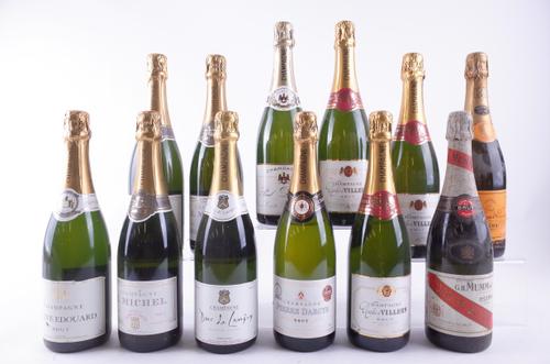 TWELVE BOTTLES CHAMPAGNE