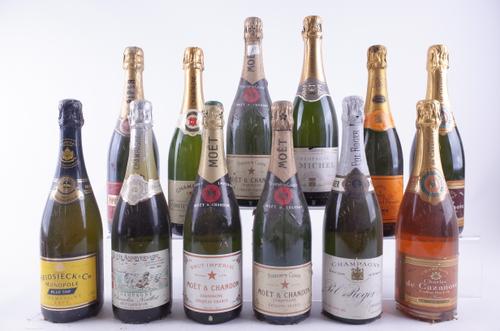 TWELVE BOTTLES CHAMPAGNE