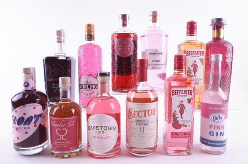 TWELVE BOTTLES FLAVOURED GIN