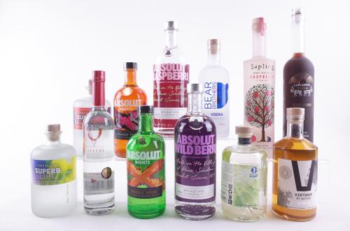 TWELVE BOTTLES FLAVOURED VODKA