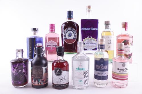 TWELVE BOTTLES FLAVOURED GIN