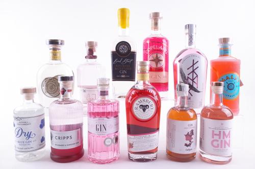 TWELVE BOTTLES FLAVOURED GIN