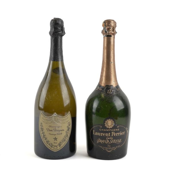 A BOTTLE OF DOM PERIGNON CHAMPAGNE 2009 AND A BOTTLE OF LAURENT PERRIER GRAND SIECLE CHAMPAGNE (2)