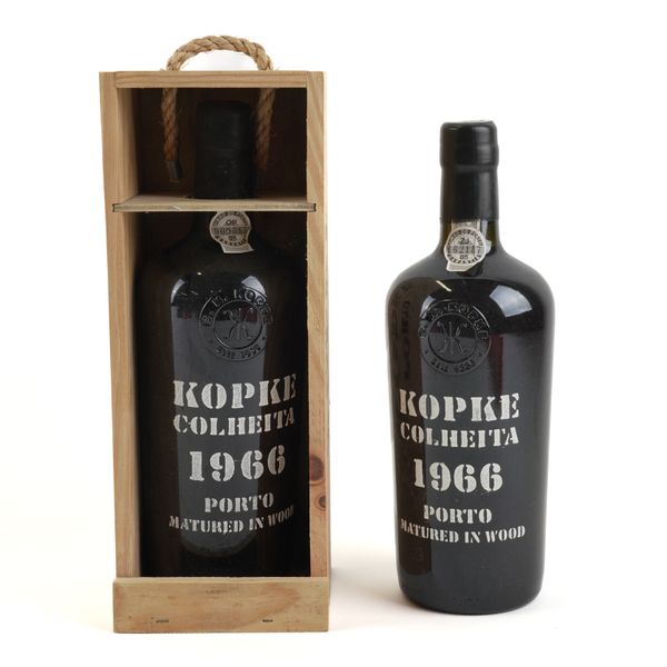 TWO BOTTLES OF KOPKE COLHEITA PORT 1966 (2)