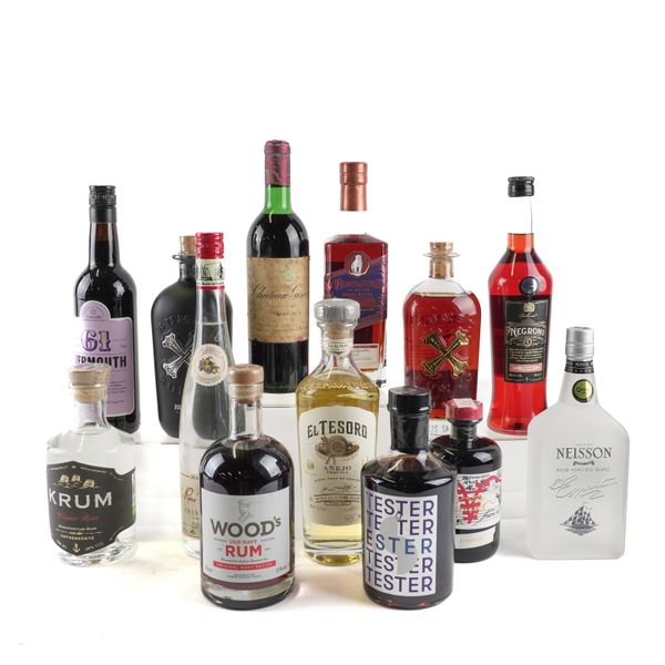 TWELVE BOTTLES OF SPIRITS AND A BOTTLE OF CHATEAU GISCOURS MARGAUX 1969 (13)