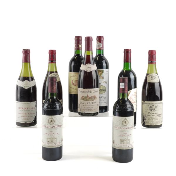 NINE BOTTLES OF RED WINE INCLUDING A BOTTLE OF PAVILLON ROUGE DU CHATEAU MARGAUX 1991 (9)
