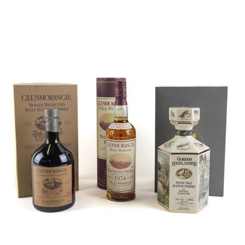 THREE BOTTLES OF WHISKY INCLUDING A BOTTLE OF GLENMORANGIE TRADITIONAL 100 PROOF (3)