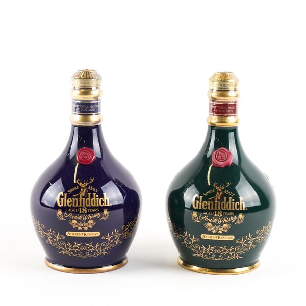 TWO BOTTLES OF GLENFIDDICH 18 YEARS OLD ANCIENT RESERVE SCOTCH WHISKY (2)