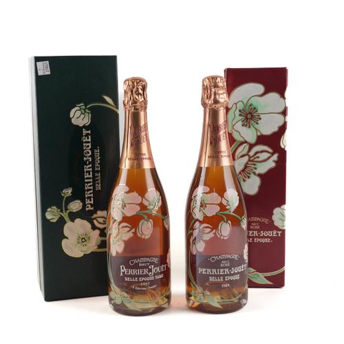 TWO BOTTLES OF PERRIER JOUET BELLE EPOQUE ROSE CHAMPAGNE (2)