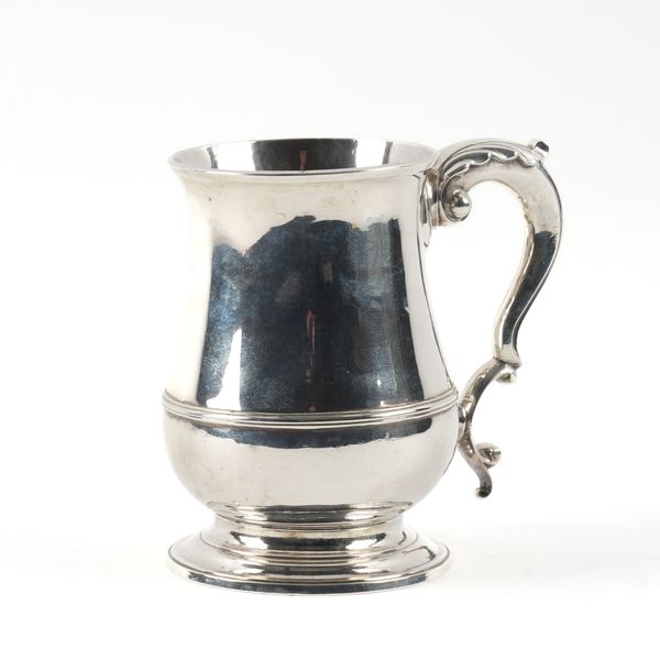 A GEORGE III LARGE SILVER MUG