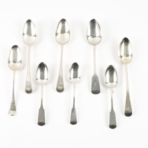 EIGHT SILVER SPOONS (8)