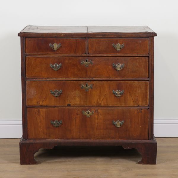 A 17TH CENTURY AND LATER WALNUT CHEST OF DRAWERS