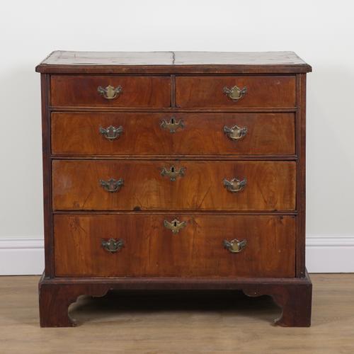 A 17TH CENTURY AND LATER WALNUT CHEST OF DRAWERS