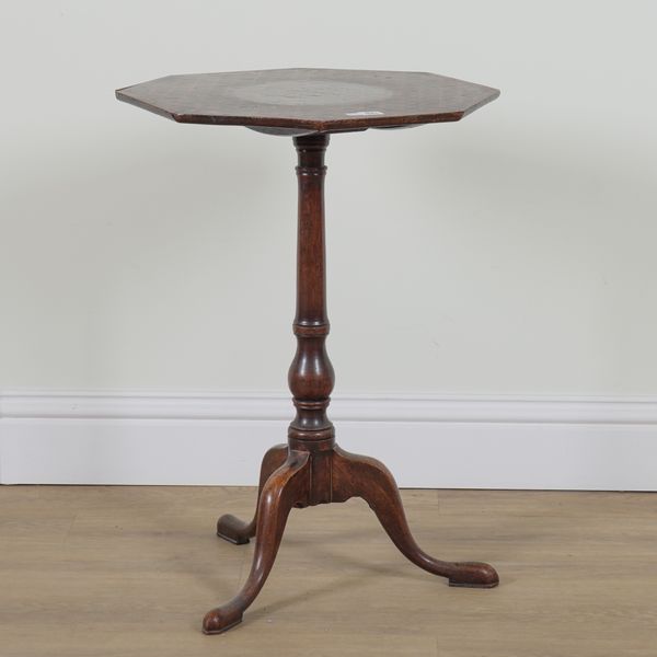 A 19TH CENTURY OCTAGONAL TRIPOD TABLE