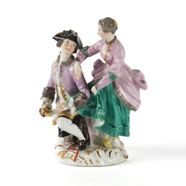 A MEISSEN GROUP OF ICE SKATERS