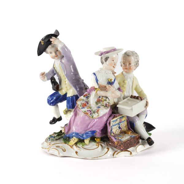 A MEISSEN GROUP OF THE CHILDREN'S LOTTERY