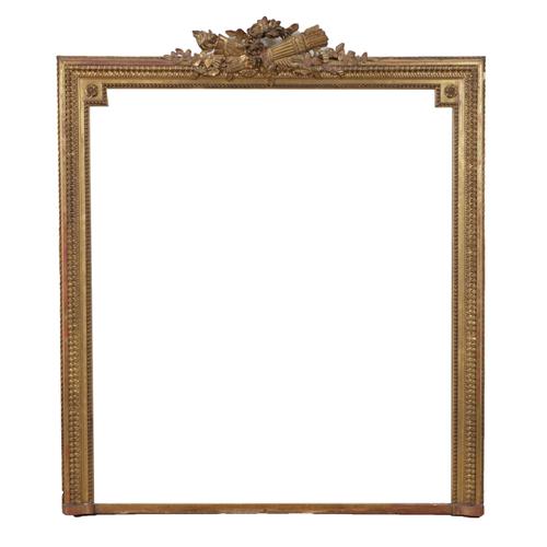 A 19TH CENTURY FRENCH GILT FRAMED MIRROR