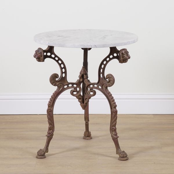 A VICTORIAN CAST IRON TABLE BASE